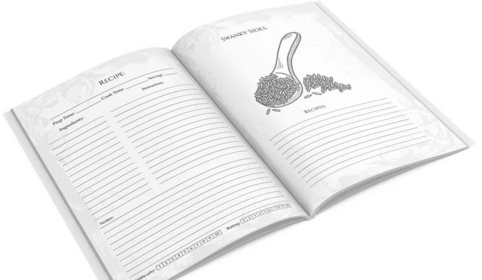 My Badass Recipes: Blank Recipe Notebook Journal Cookbook To Write In