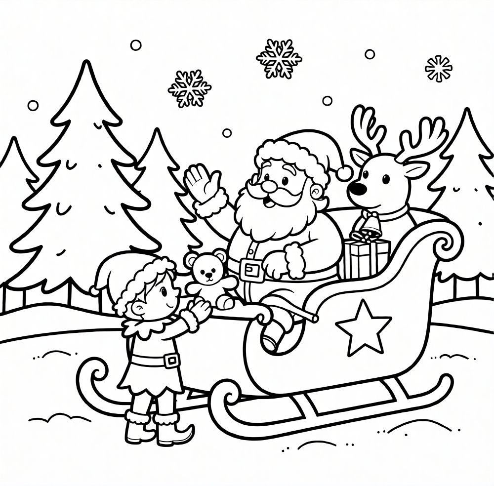 Free Christmas Coloring Pages for Kids PDF Download - Christmas Coloring Book for Kids Free PDF Downloads - printable