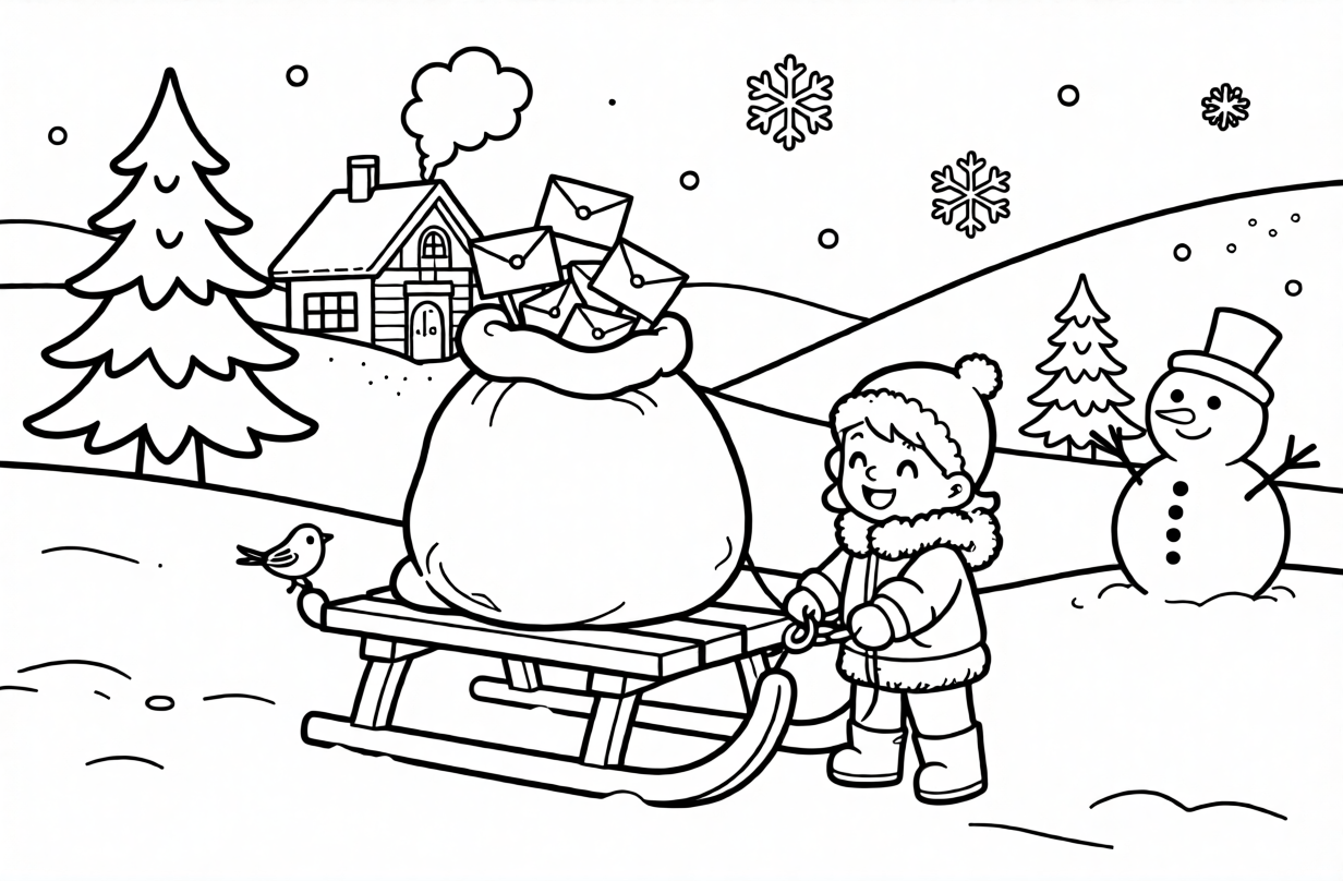 Free Christmas Coloring Pages for Kids PDF Download - Christmas Coloring Book for Kids Free PDF Downloads - printable