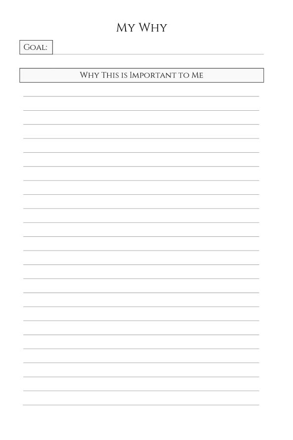 Big 5-Year Plan Goal Planner Clearly define your goal and your why