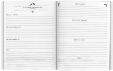 Weekly S.O.A.P. Bible study planner & journal with Bible quotes