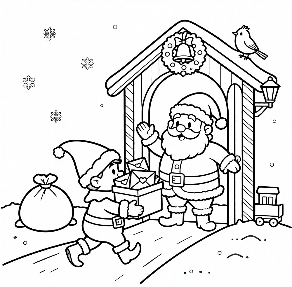 Free Christmas Coloring Pages for Kids PDF Download - Christmas Coloring Book for Kids Free PDF Downloads - printable
