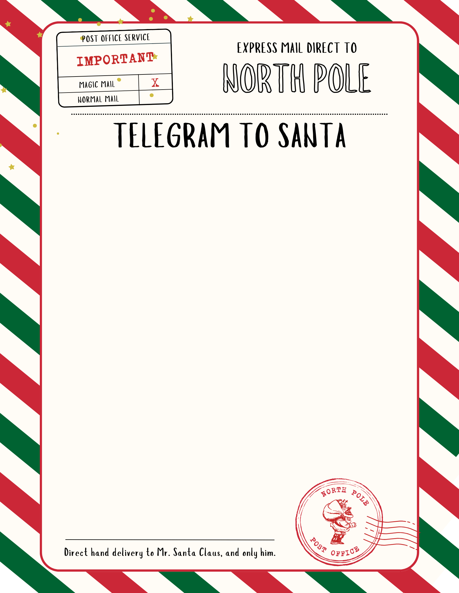 Free Christmas Letter for Santa for Kids PDF Download - Christmas Coloring Book for Kids Free PDF Downloads - printable
