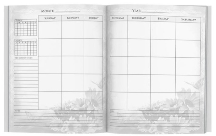 Sunflowers & Butterflies Undated Monthly & Weekly Planner: For The Busy Women. Great for day minding or journaling 